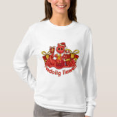 Nadolig Llawen Welsh Dragon Kerstmis T-Shirt (Voorkant)