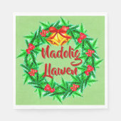Nadolig Llawen Welsh Merry Christmas Luncheon Servet (Voorkant)