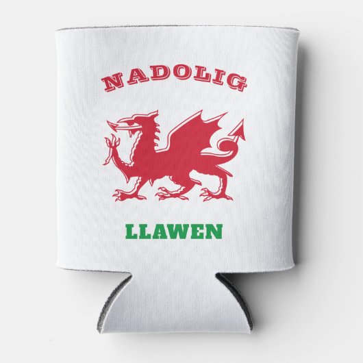 Nadolig Llawen Welsh Merry kerst Simple Celtic Blikjeskoeler (Voorkant)
