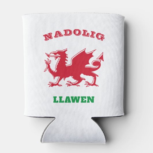 Nadolig Llawen Welsh Merry kerst Simple Celtic Blikjeskoeler (Achterkant)