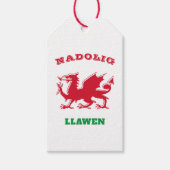 Nadolig Llawen Welsh Merry kerst Simple Celtic Cadeaulabel (Voorkant)