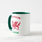 Nadolig Llawen Welsh Merry kerst Simple Celtic Mok (Voorkant links)
