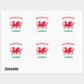 Nadolig Llawen Welsh Merry kerst Simple Celtic Ronde Sticker (Vel)