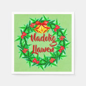 Nadolig Llawen Welsh Merry Kerstcocktail Servet (Voorkant)