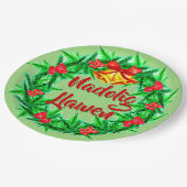 Nadolig Llawen Welsh Merry Kerstmis 9" Papieren Bordje (Gekanteld)