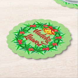 Nadolig Llawen Welsh Merry Kerstmis Kartonnen Onderzetters