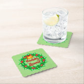 Nadolig Llawen Welsh Merry Kerstmis Kartonnen Onderzetters (Insitu)