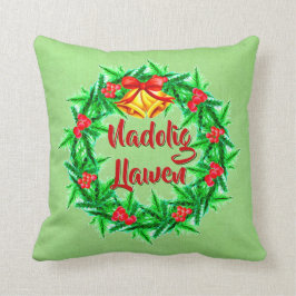 Nadolig Llawen Welsh Merry Kerstmis Kussen