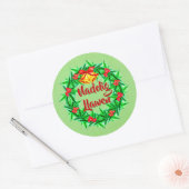 Nadolig Llawen Welsh Merry Kerstmis Ronde Sticker (Envelop)