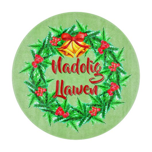 Nadolig Llawen Welsh Merry Kerstmis Snijplank (Voorkant)