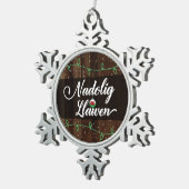 Nadolig Llawen Welsh Merry Kerstmis, Wales Tin Sneeuwvlok Ornament (Rechts)