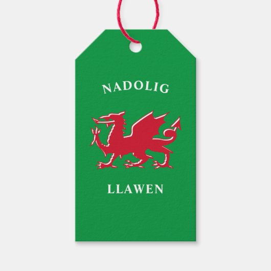 Nadolig Llawen Welsh Simple Celtic Merry Kerstmis Cadeaulabel (Voorkant)
