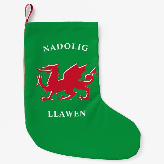 Nadolig Llawen Welsh Simple Celtic Merry Kerstmis Kleine Kerstsok (Voorkant)
