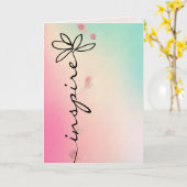 Nadruk op de achtergrond van de waterverf kaart (Gele Bloem)