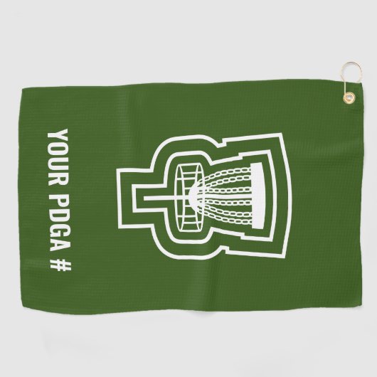 Nadruk-schijf Golfhanddoek met PDGA # (Horizontaal)