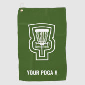 Nadruk-schijf Golfhanddoek met PDGA # (Voorkant)
