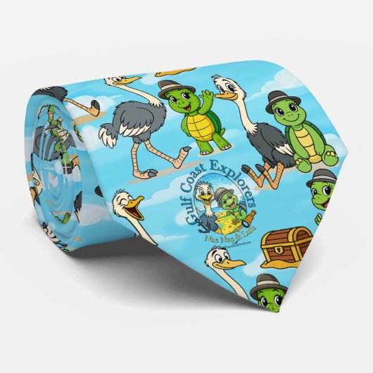 Nae Nae and Lulu Explorer Books Neck Tie Stropdas (Opgerold)