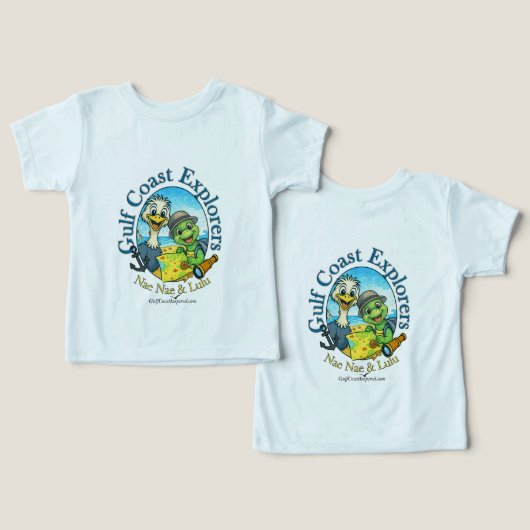 Nae Nae & Lulu Adventures Toddler T-Shirt (Ontwerp Voorkant & Achterkant)