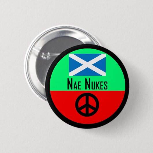 Nae Nukes Scottish Independence Badge Ronde Button 5,7 Cm (Voorkant /achterkant)