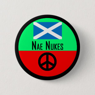 Nae Nukes Scottish Independence Badge Ronde Button 5,7 Cm