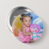 NAELANI'S EERSTE BIRTHDAY! RONDE BUTTON 7,6 CM (Voorkant /achterkant)