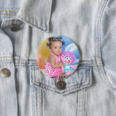 NAELANI'S EERSTE BIRTHDAY! RONDE BUTTON 7,6 CM (In situ)