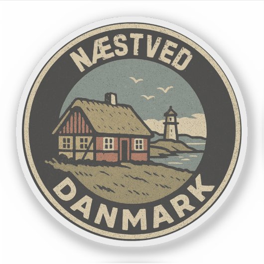 Næstved, Denemarken Danmark Sticker (Voorkant)