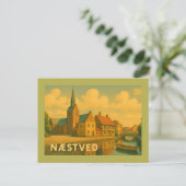 Næstved Denemarken Kerk Briefkaart (Staand voorkant)