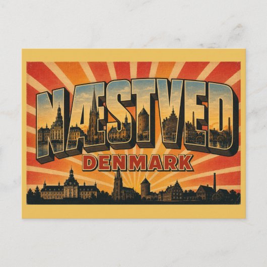 Næstved Denemarken Kerk Briefkaart (Voorkant)