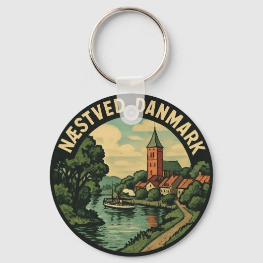 Næstved Denemarken Kerk Sleutelhanger (Voorkant)