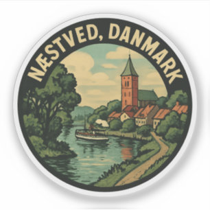 Næstved Denemarken Kerk Sticker
