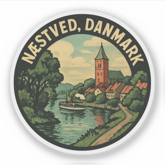 Næstved Denemarken Kerk Sticker (Voorkant)