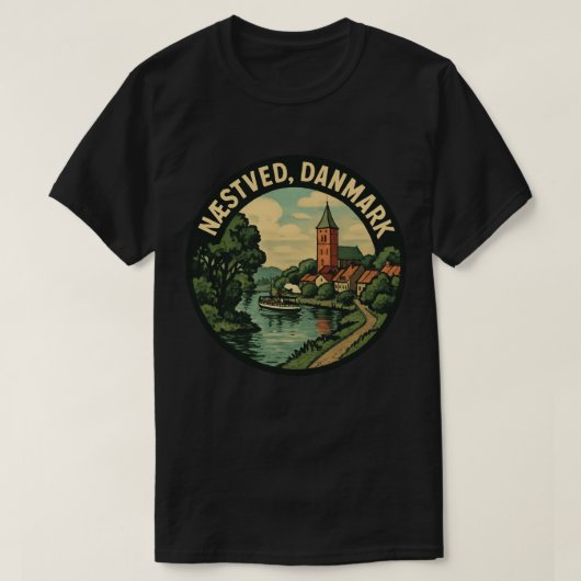 Næstved Denemarken Kerk T-shirt (Design voorkant)