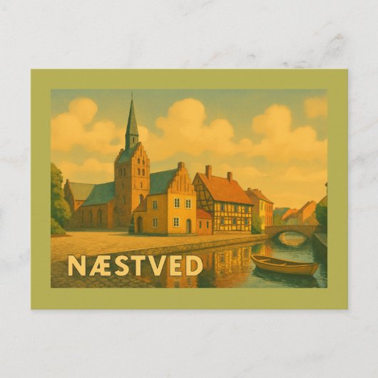 Næstved Denmark Church Briefkaart (Voorkant)