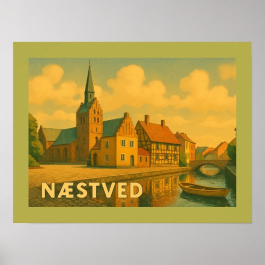 Næstved Denmark Church Poster (Voorkant)