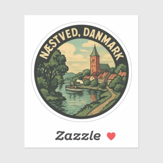 Næstved Denmark Church Sticker (Vel)