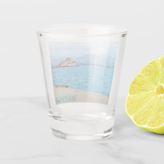 Nafplio Greece Souvenir Shot Glass Shot Glas (Achterkant)