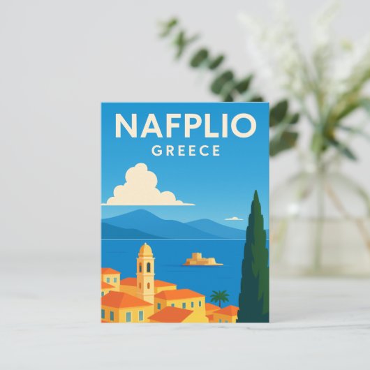 Nafplio Griekenland Decoratieve schilderkunst Briefkaart (Staand voorkant)