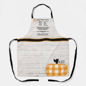 Nafslagluid oranje pompoen wit schort (Voorkant)