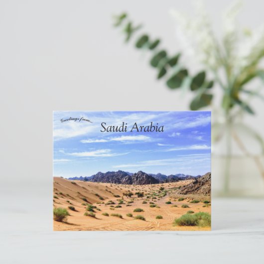 Nafud Desert Saudi-Arabië Briefkaart (Staand voorkant)
