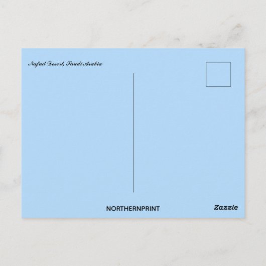 Nafud Desert Saudi-Arabië Briefkaart (Achterkant)
