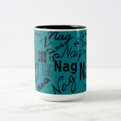 Nag nag nag tweekleurige koffiemok (Center)