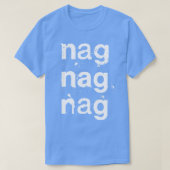 Nag Nag Post Punk Synth Typografie T-shirt (Design voorkant)