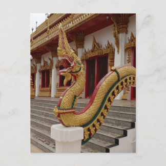 Naga bij 9 Verdieping Stupa, Khon Kaen Briefkaart