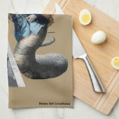 Naga Explore World Travel Fantasy Keuken Handdoek (Quarter Fold)