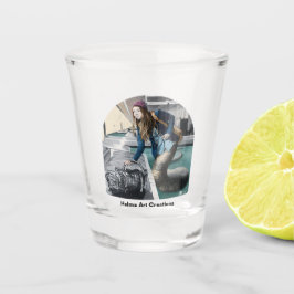 Naga Explorer World Travel Fantasy Art Shot Glass Glas