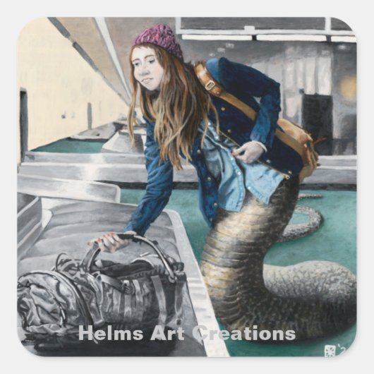 Naga Explorer World Travel Fantasy Art Stickers (Voorkant)