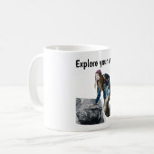 Naga Explorer World Travel Fantasy Coffee Cup Koffiemok (Voorkant links)