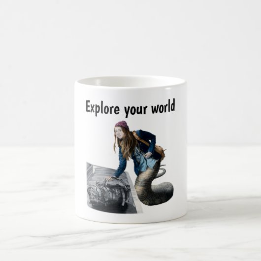 Naga Explorer World Travel Fantasy Coffee Cup Koffiemok (Center)