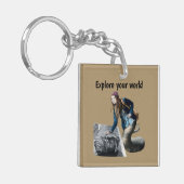 Naga Explorer World Travel Fantasy Sleutelhanger (Voorkant Links)